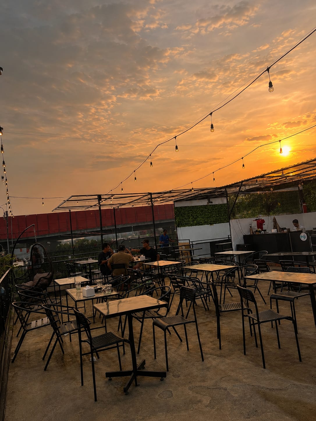 View of Ampera Bridge from Ilir Cafe